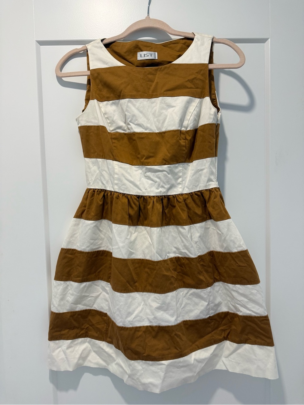 Striped A line dress
